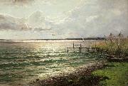 Walter Moras Stimmungsvolle Seelandschaft oil painting on canvas